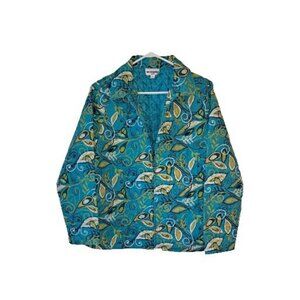 Breckenridge Women’s 1X Blue Yellow Full Zip Quilted Jacket